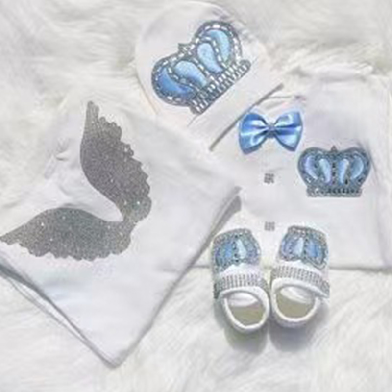 Baby Clothing Names - 4-teiliges Willkommens-Heimkehr-Set Babykleidung mit Personalisiertem Namen,