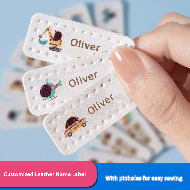 Baby Clothing Names - Personalisierter Namens-Lederlaser-Aufkleber zum Aufnähen für Kinder,