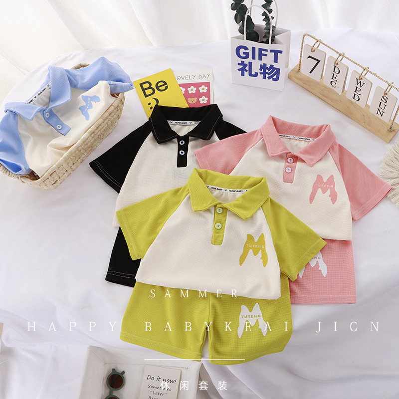 Baby Clothing Wholesale - Sommer Kurzarm 2PCS Set Mädchen Hemd