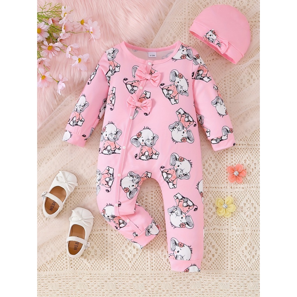 Baby Clothing Elephant - 0-24 Monate Neugeborenes Baby Mädchen 2PCS