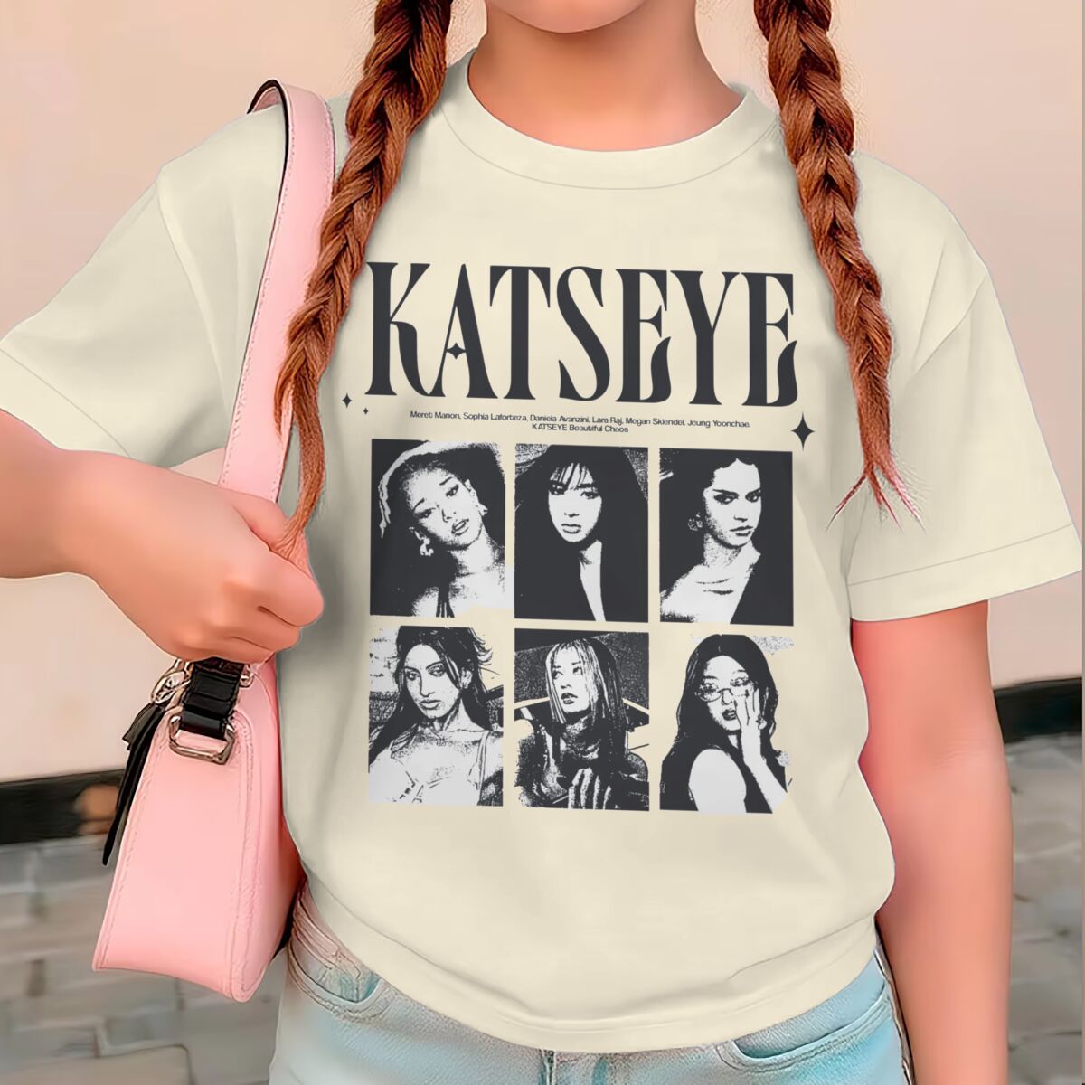 Baby Clothing Discount - KATSEYE Print Sommer-Tops für Mädchen, Y2K-Vintage-Stil,