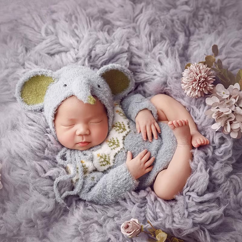 Baby Clothing Elephant - Neugeborenen Fotografie Requisiten Niedlichen Elefanten Hintergrund