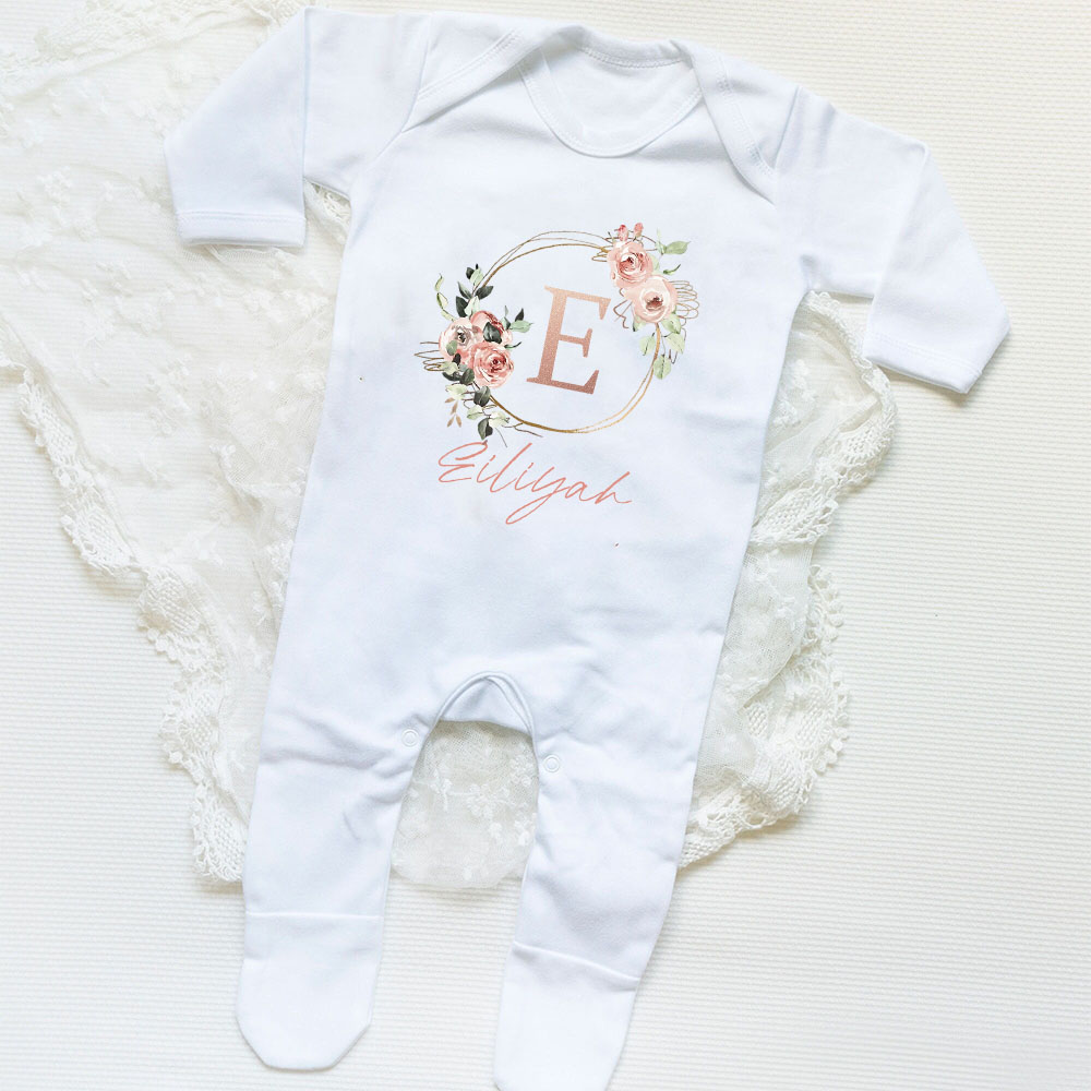 Baby Clothing Names - Personalisierter Schlafanzug für Babys, Mädchen, Willkommen
