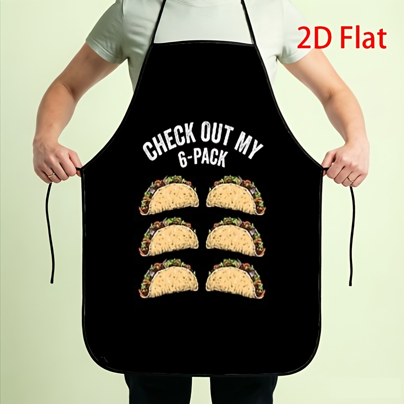 Printed Bibs Pack - Lustige Taco-Schürze, „Check Out My 6