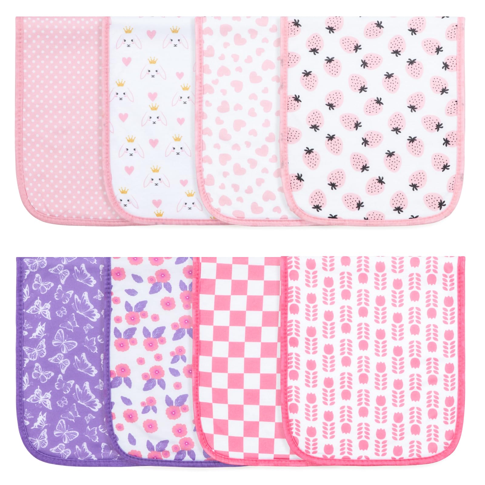 Printed Bibs Pack - Benoxine 8er-Pack Bio-Baumwoll-Spucktücher für Babys (Jungen