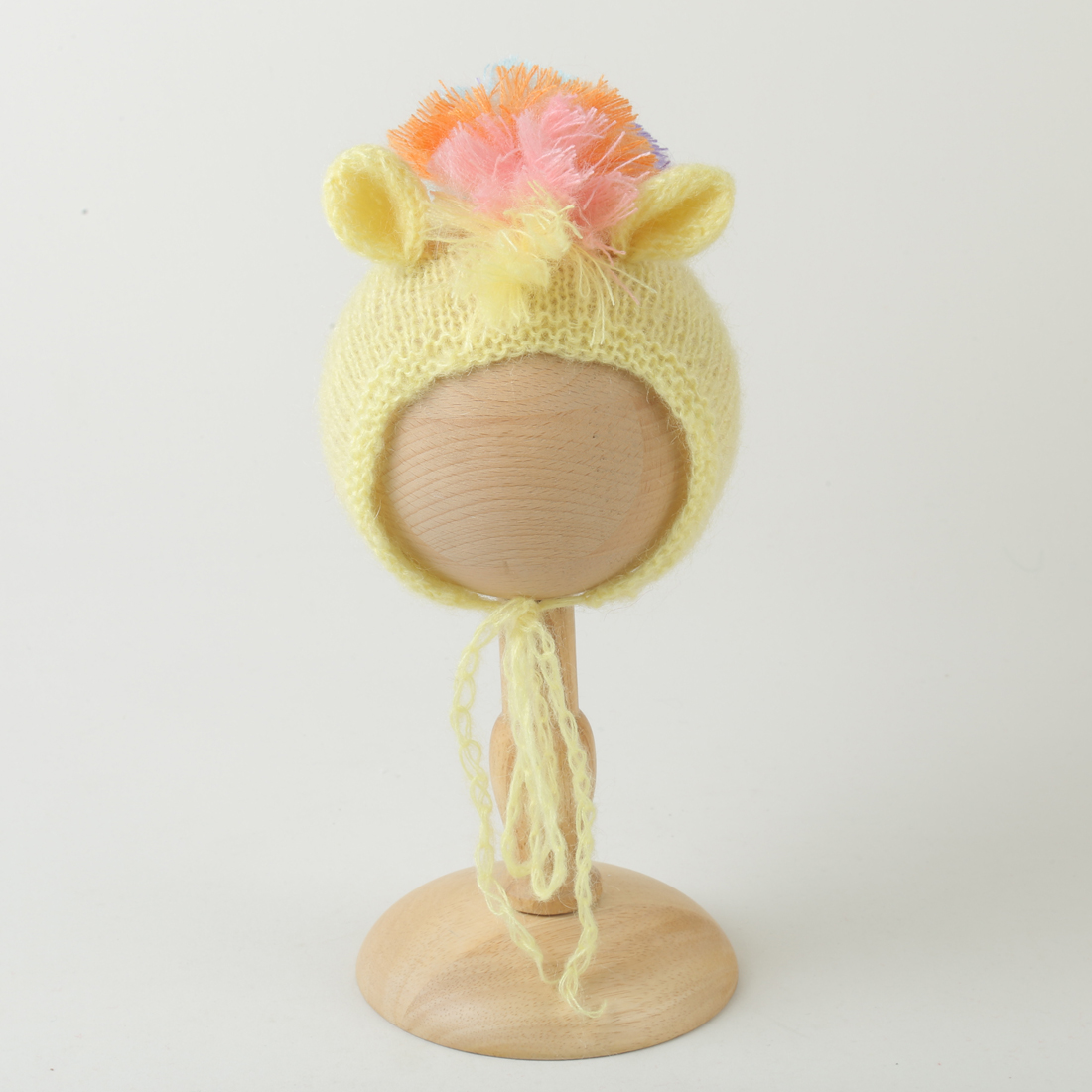 Baby Clothing Yellow - Gelbes gestricktes Baby-Kleidungsset, Requisiten für Neugeborenenfotografie,