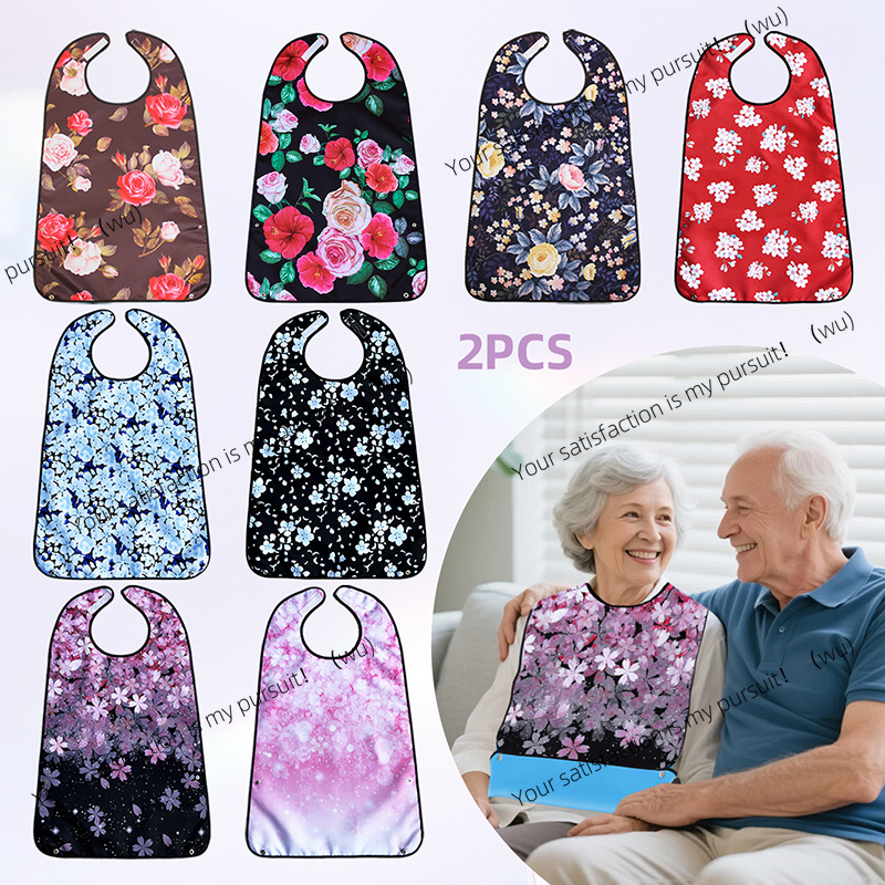 Printed Bibs Pack - 2er-Pack Esslätzchen für Erwachsene mit Krümelfänger