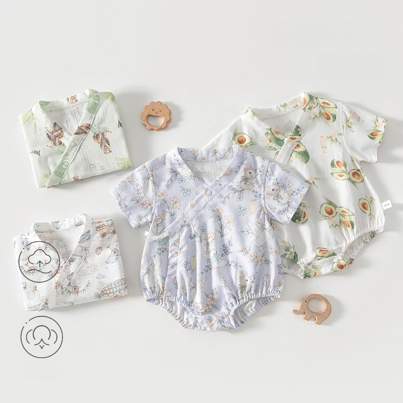 Bamboo Bodysuit Baby - Neugeborenen-Babybody Sommer Weicher Bambusfaser-Stoff Strampler Niedlicher