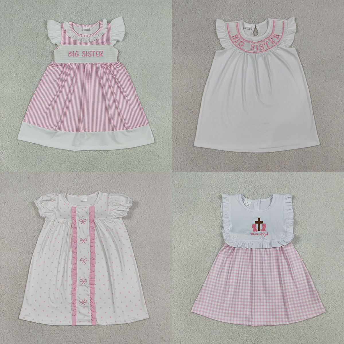 Baby Clothing Wholesale - Modische Bequeme Babykleidung für Mädchen, Smok-Kleid