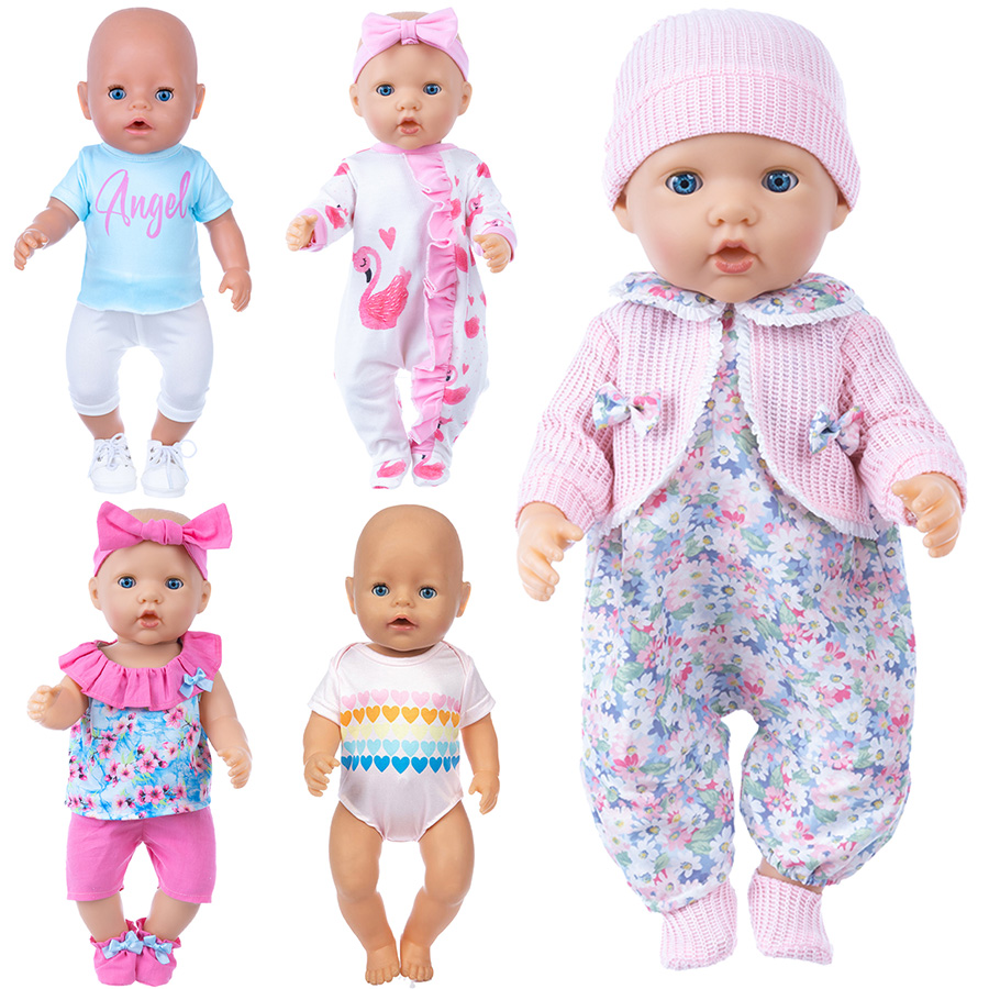 Baby Clothing Next - Puppenkleidung für 18-Zoll-Reborn-Puppen, süßer Pyjama-Anzug für