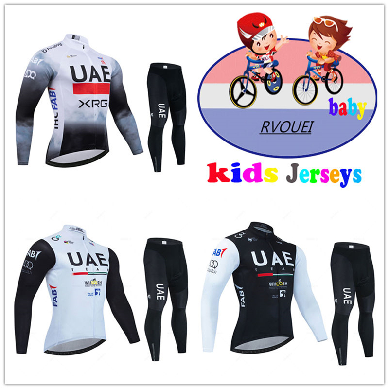 Baby Clothing Sale - Uae Team Baby-Radsportbekleidung, Herbst-Kinder-Langarmtrikot-Set, Mountainbike-Kleidung, Anzug,