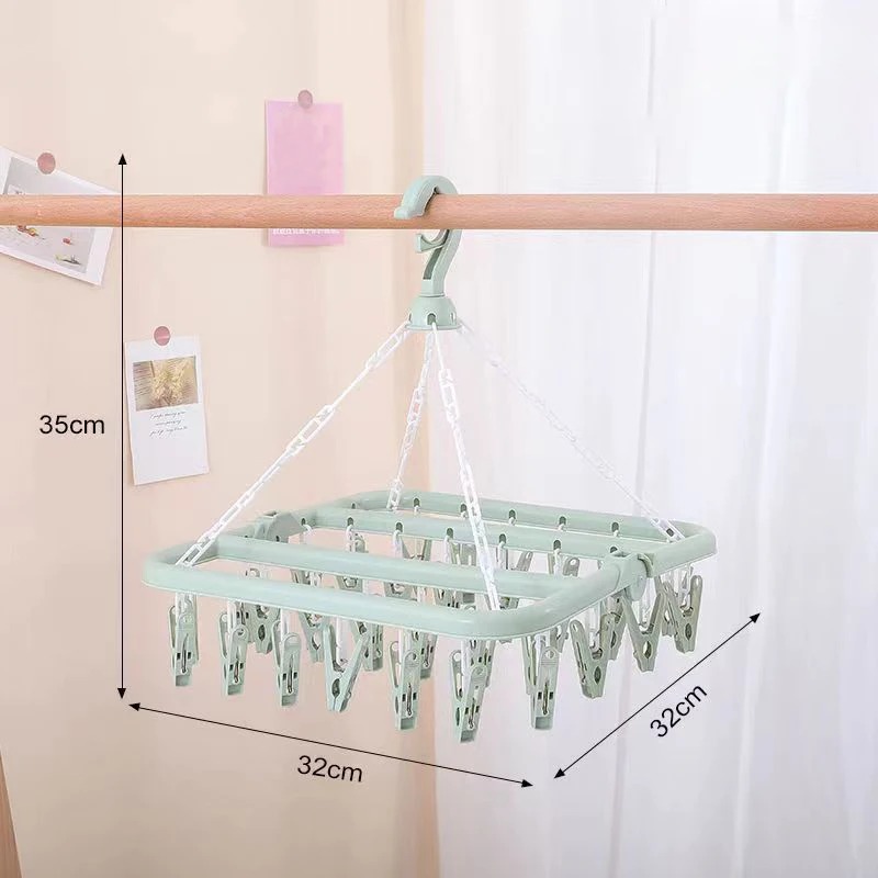 Kleiderbügel mit 32 Clips und  – Baby Clothing Hanging Rack Bewertung und Preis