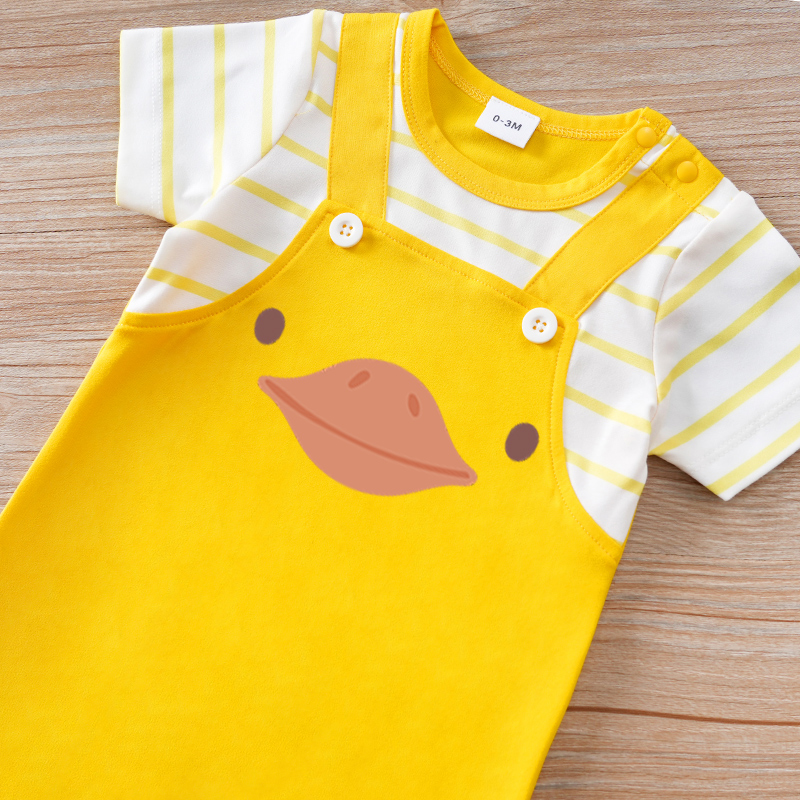 Niedlicher Tierdruck mit gelbe – Baby Clothing Yellow Bewertung und Preis