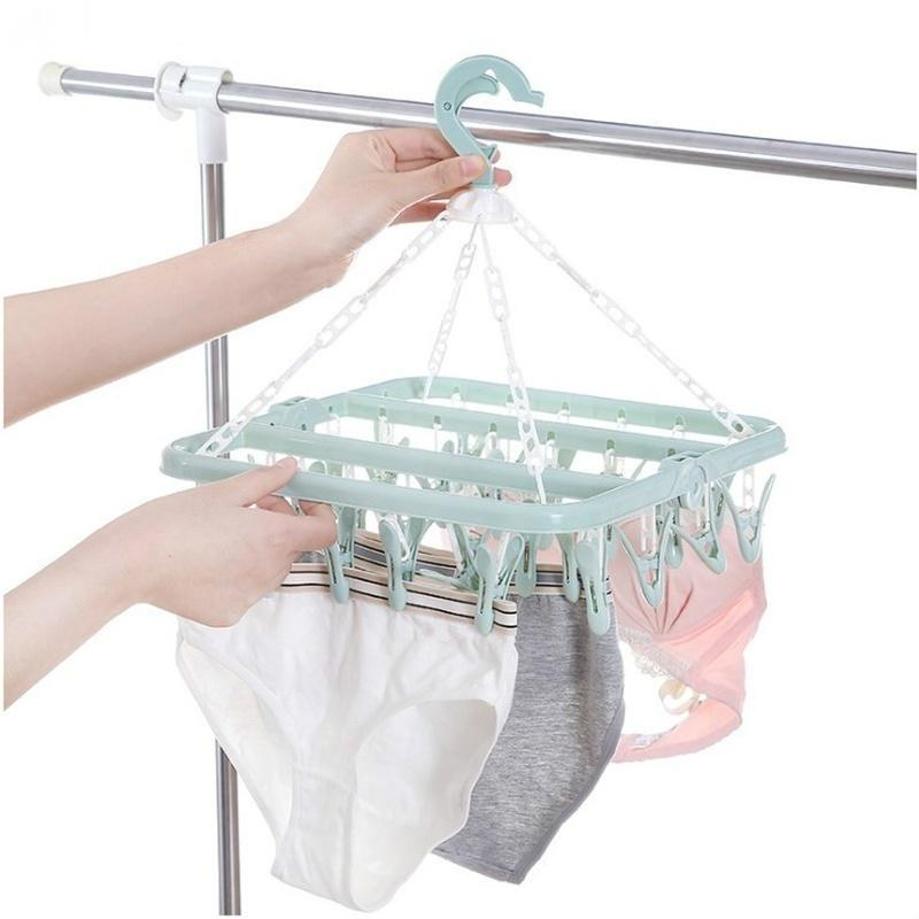 1 Stück 32 Clips Klappbare Kle – Baby Clothing Hanging Rack Bewertung und Preis
