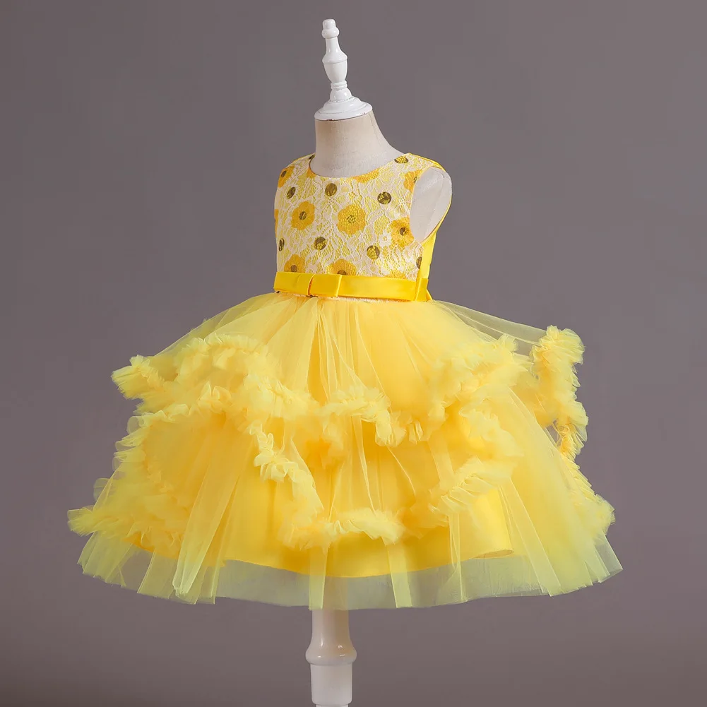 Gelb Rot Blau Ärmelloses Tutu  – Baby Clothing Yellow Bewertung und Preis
